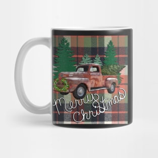 Christmas Red Truck Tree Vintage Traditional Merry Christmas Gifts Mug